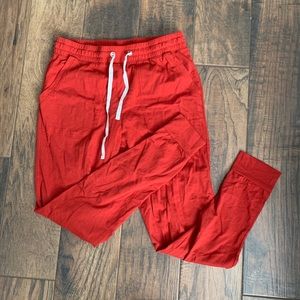 Red joggers